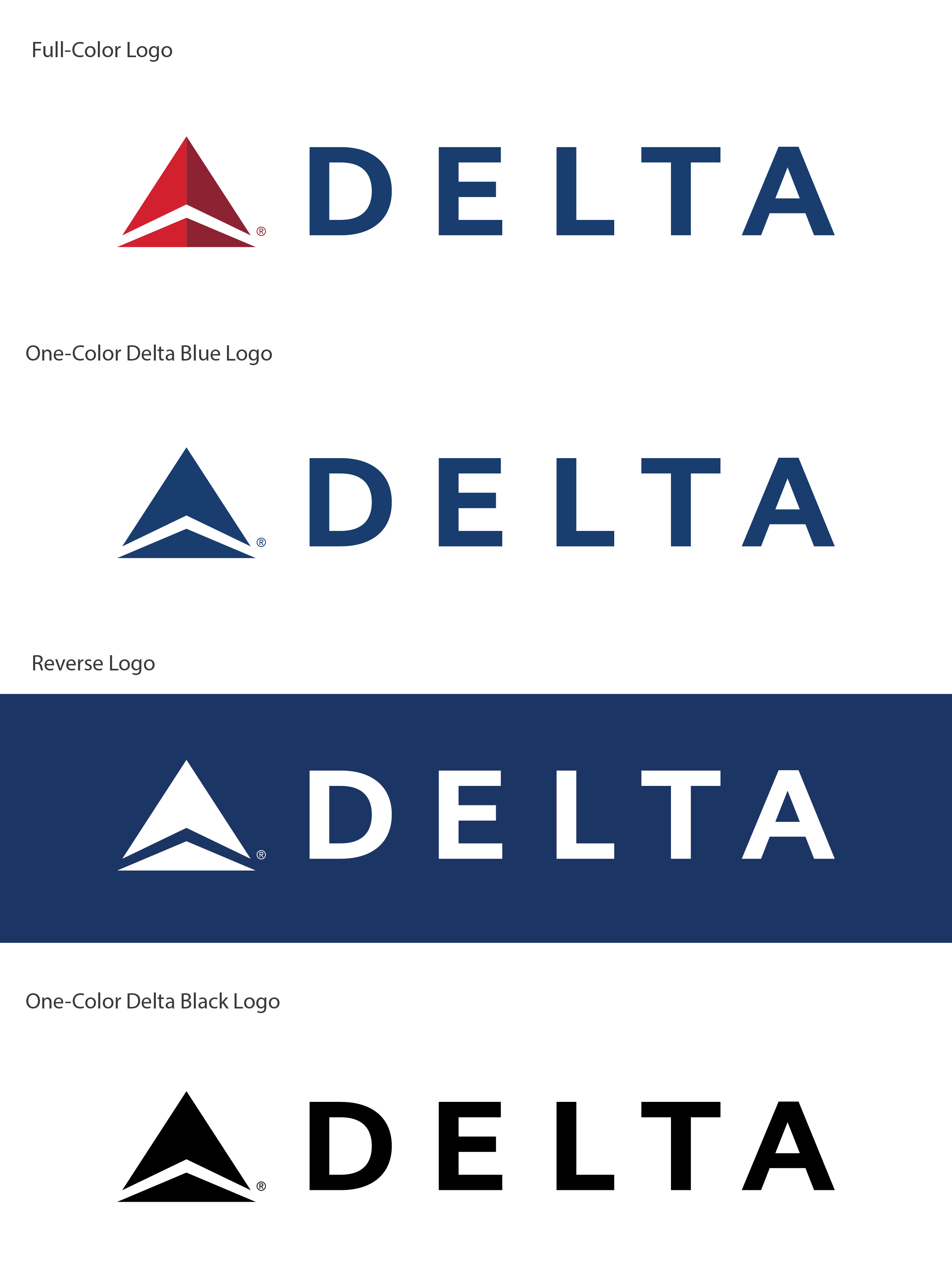 Delta logo color variations Delta News Hub